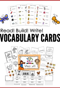 Read! Build! Write! Vocabulary Cards