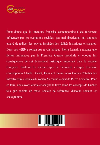  کتاب Etude sociocritique du roman Au revoir la-haut de Pierre Lemaitre selon la theorie de Claude Duchet