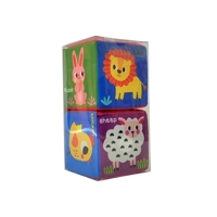 مکعب پارچه  ای جغجغه ای حیوانات