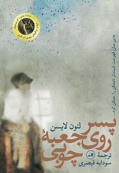 پسر روی جعبه چوبی