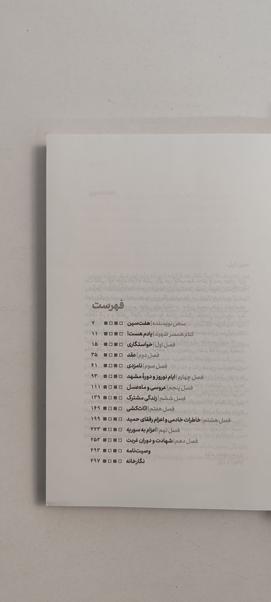 فهرست کتاب یادت باشد